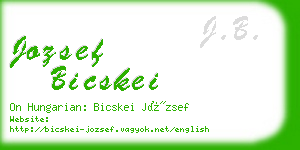jozsef bicskei business card